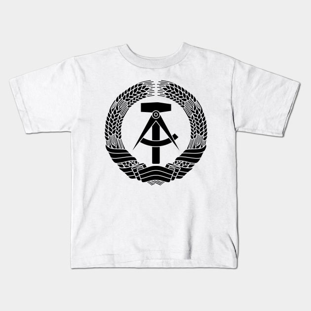 DDR coat of arms (black) Kids T-Shirt by GetThatCar
